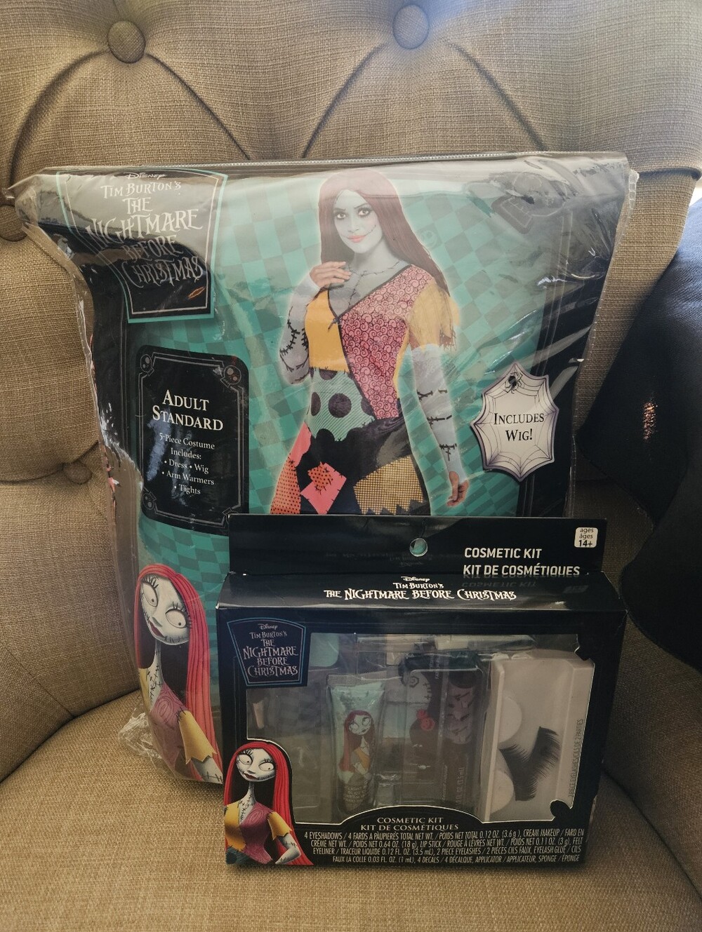 Deluxe Adult Sally Costume Nightmare Before Christmas With Yarn Wig, Party City